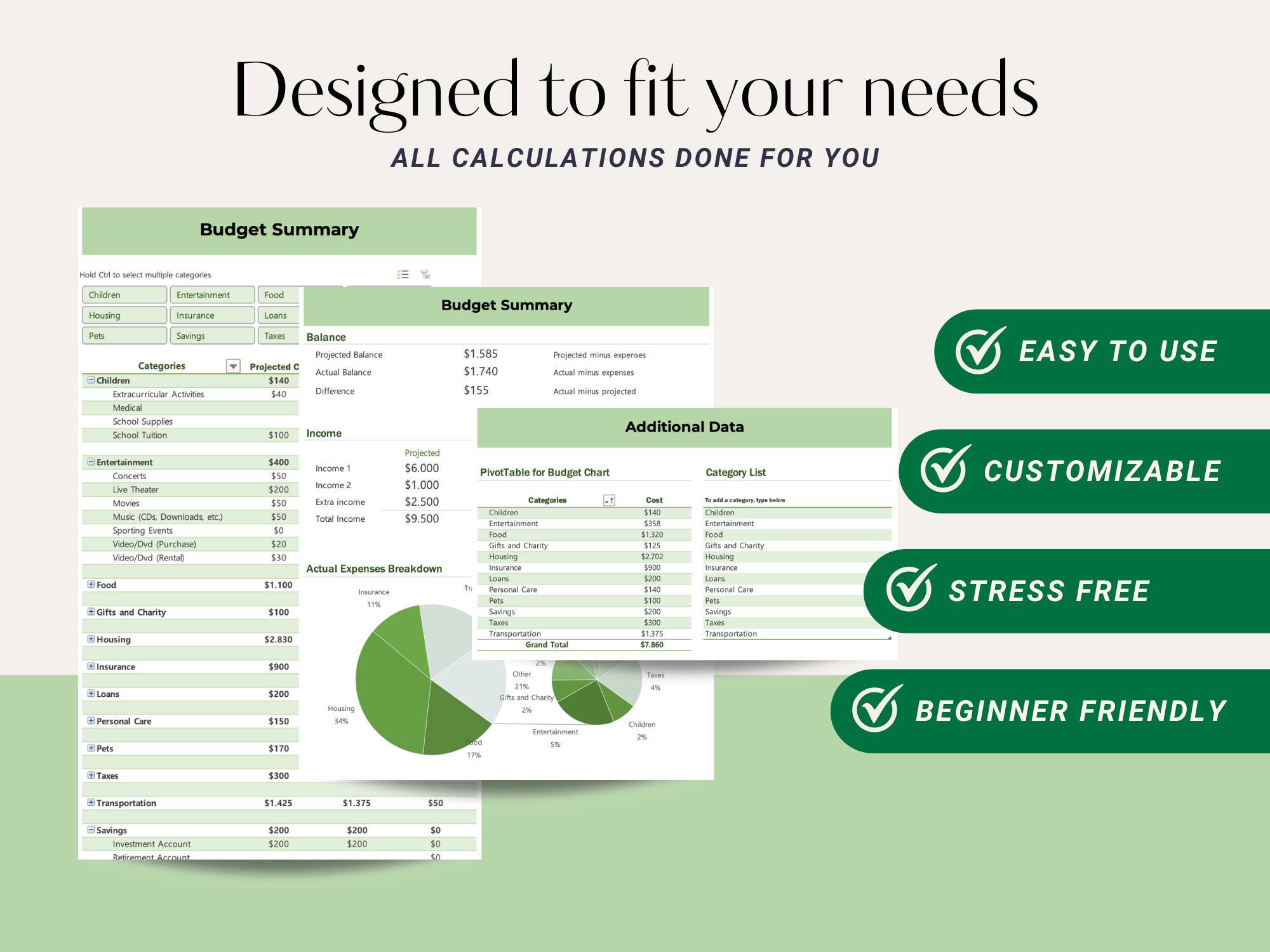 Household Monthly Budget