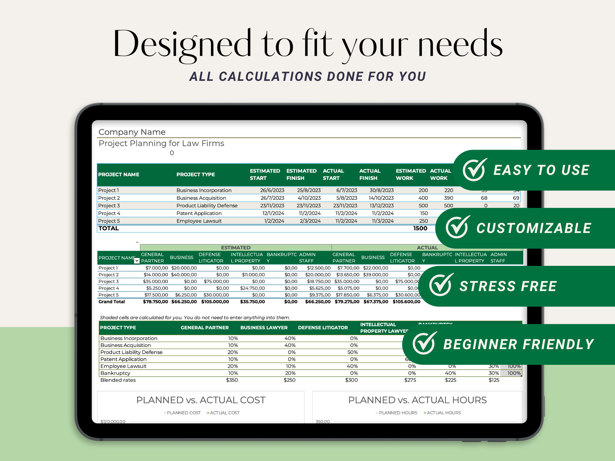 Project Plan For Law Firms