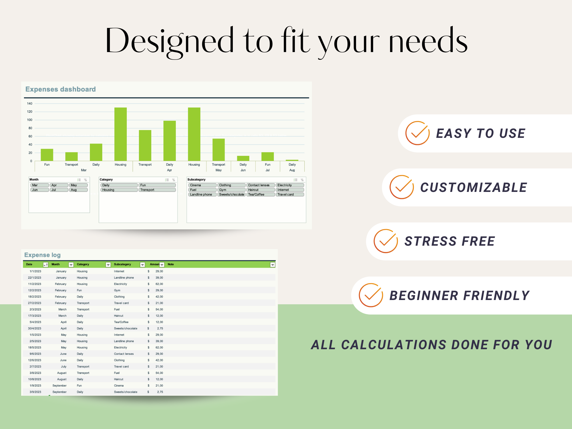 Expenses calculator