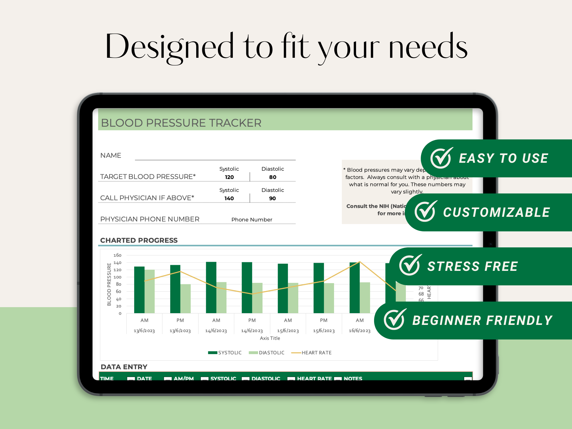 Blood Sugar and Pressure Tracker