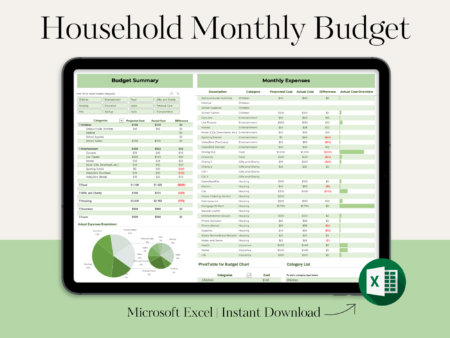 Household Monthly Budget