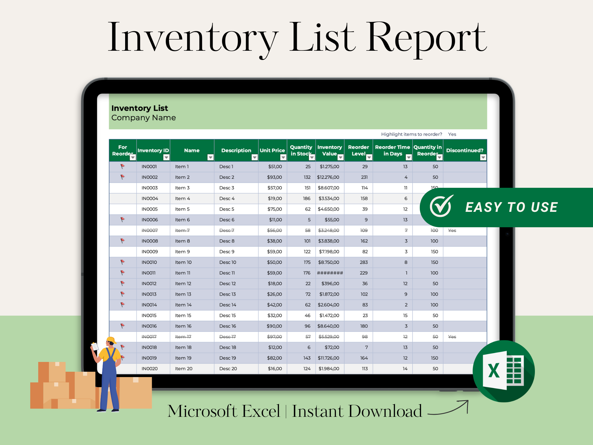 Inventory List Report