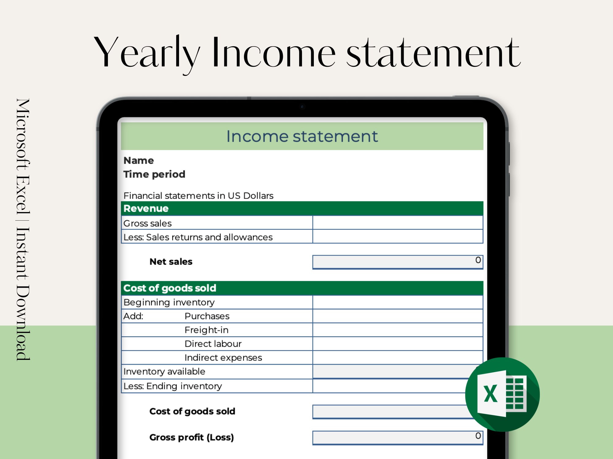 Yearly Income Statement