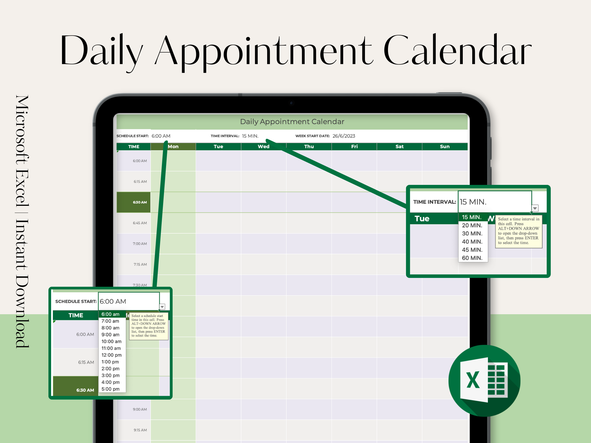 Daily Appointment Calendar