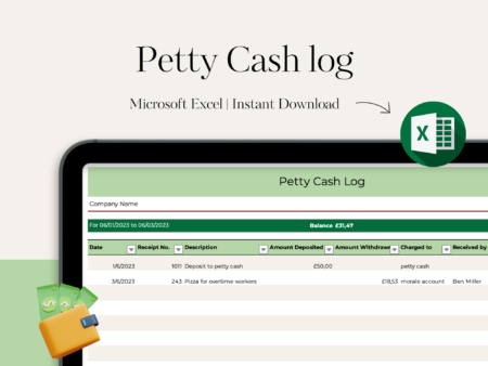 Petty Cash log