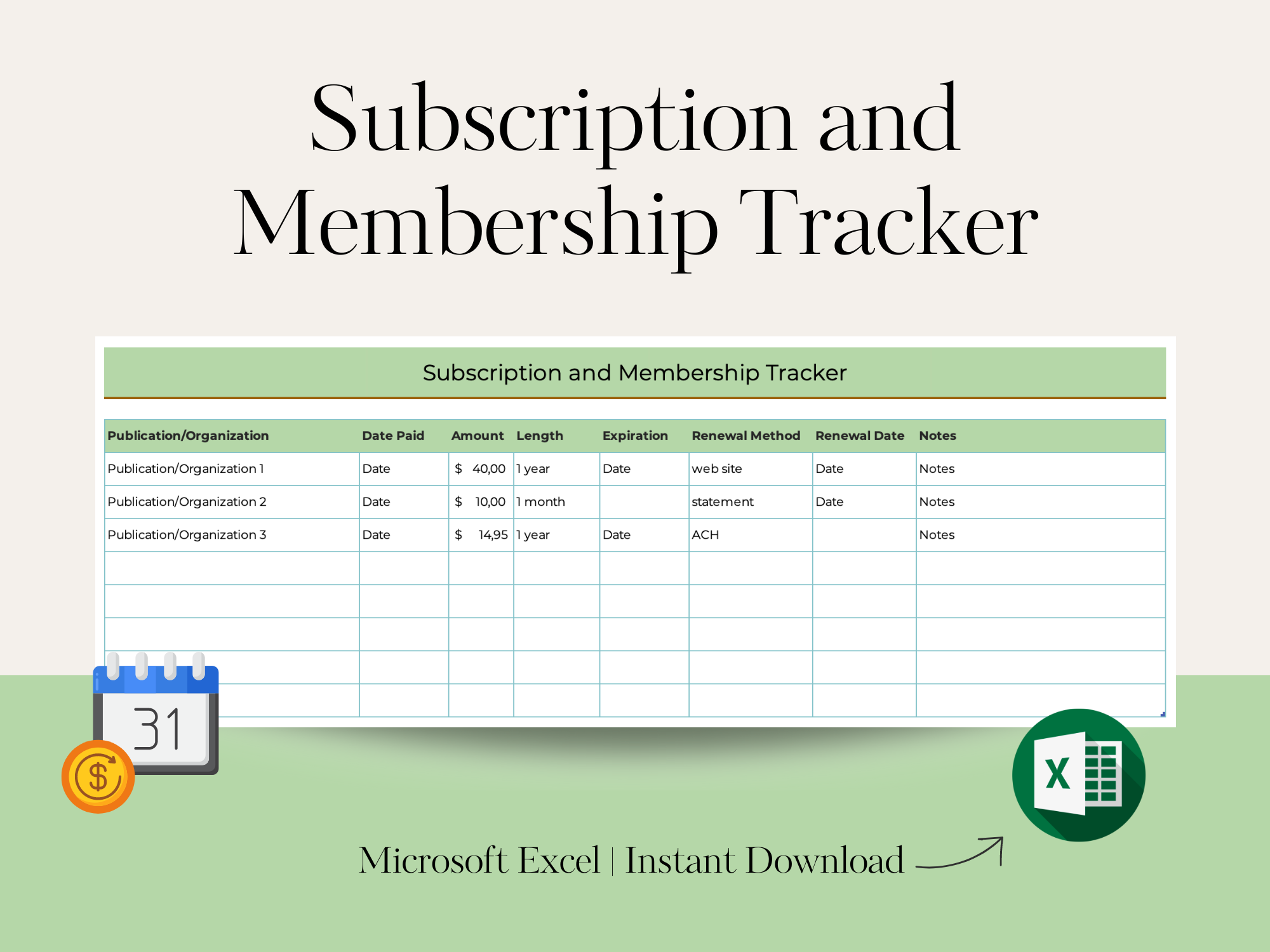 Subscription and Membership Tracker